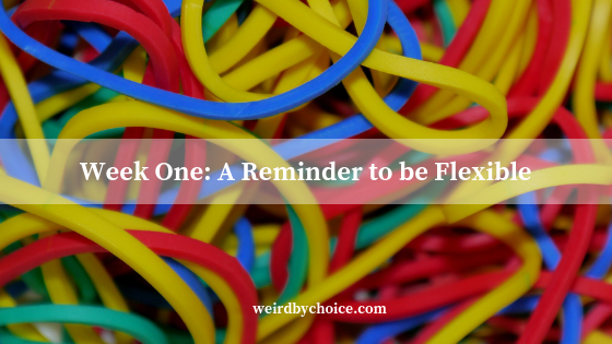 Week One: A Reminder to be Flexible